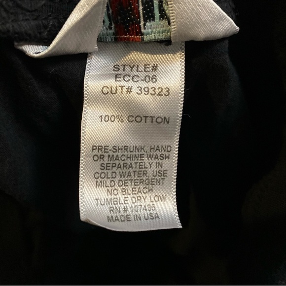 Vintage Hard Tail wide leg pants fold over waist lined 100 cotton embossed print - Picture 11 of 11